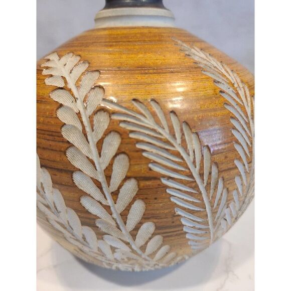 Artisan Handcrafted Signed Art Vase Earthen Pottery Ceramic Clay HOSANNA EUC - Picture 7 of 9